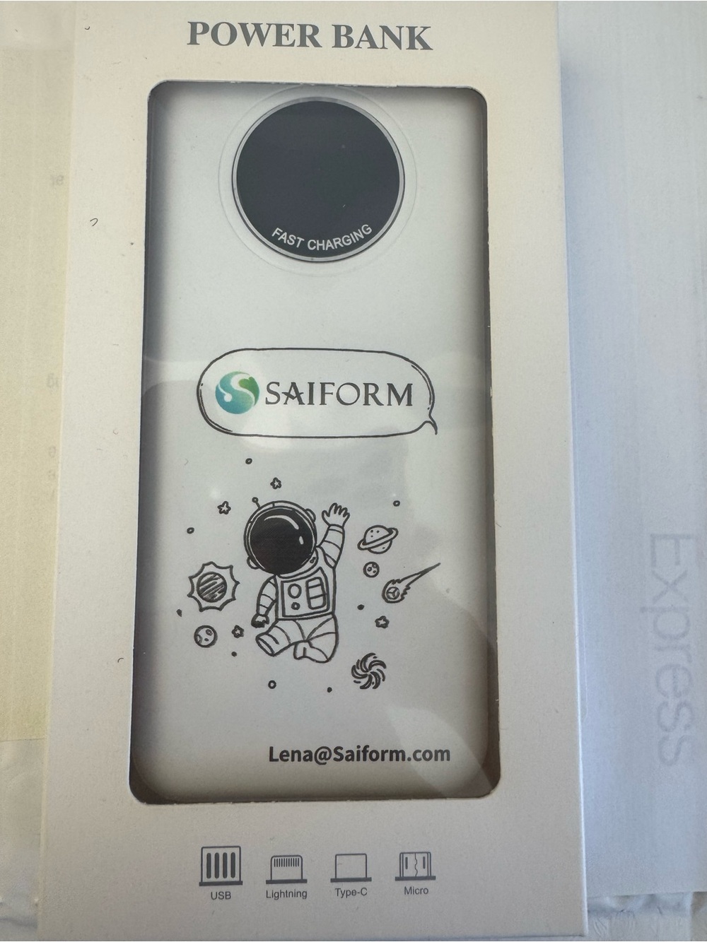 Saiform White Astronaut Fast Charging Power Bank